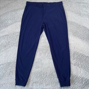 Greyson Montauk Jogger Mens 36 Navy Blue Golf Performance Italian Stretch Pants